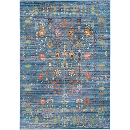 Safavieh Valencia Runner Area Rug, Blue and Multi Color- 2 ft.-3 in. x 12 ft. VAL108M-212